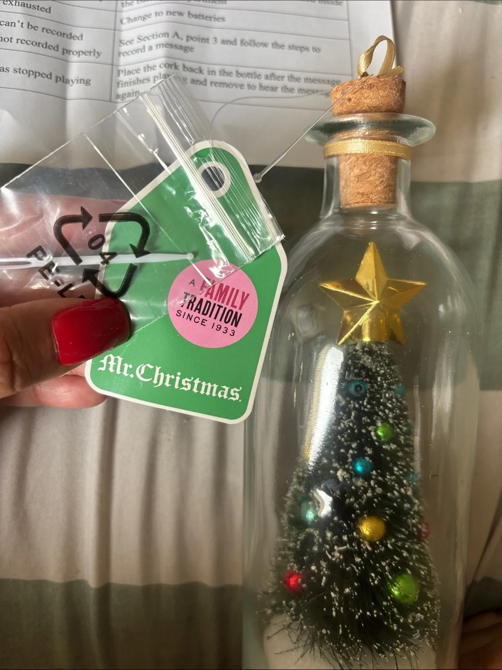 QVC Mr. Christmas Message In a Bottle